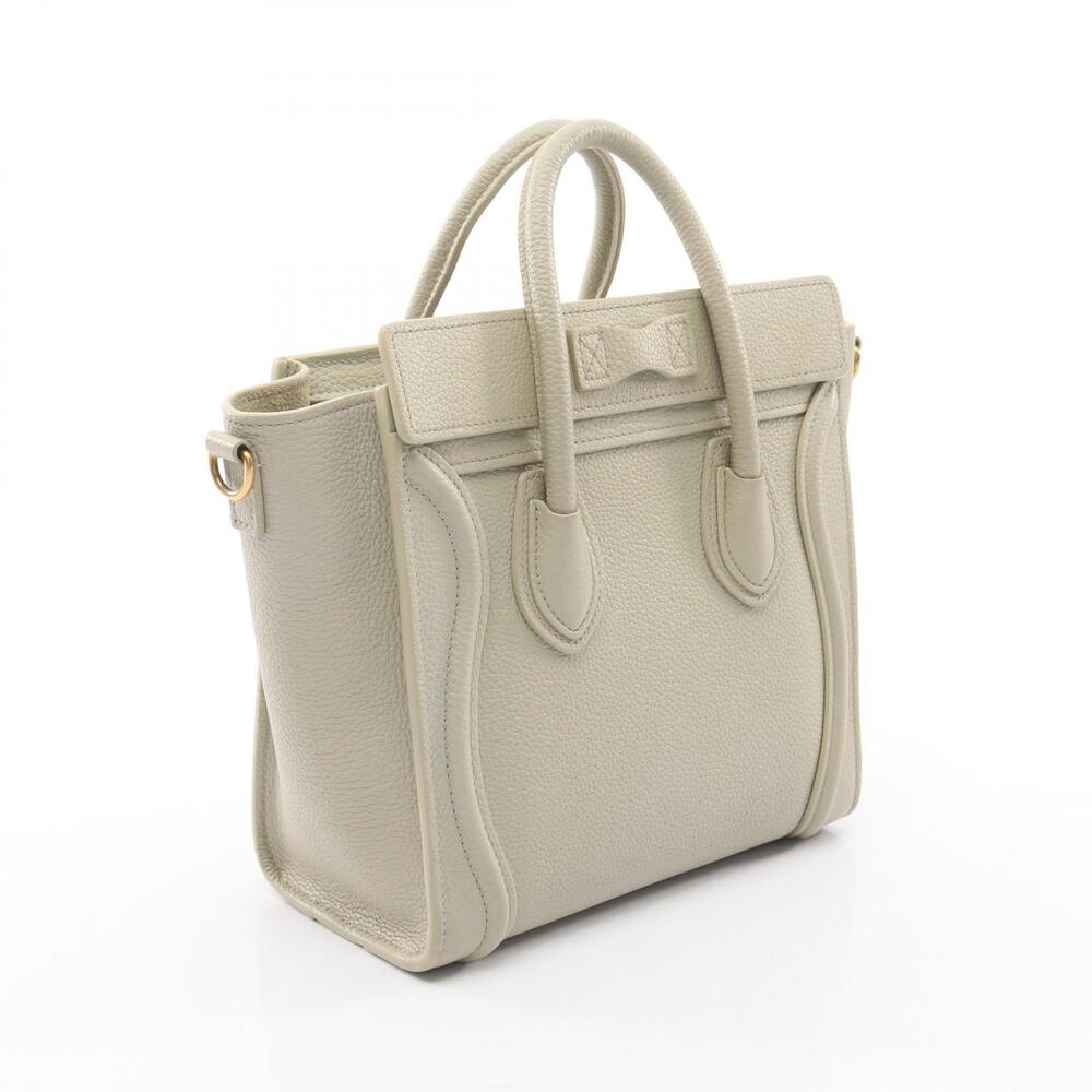 Celine Luggage 2way Shopper Handbag Leather Green - Picture 2 of 9
